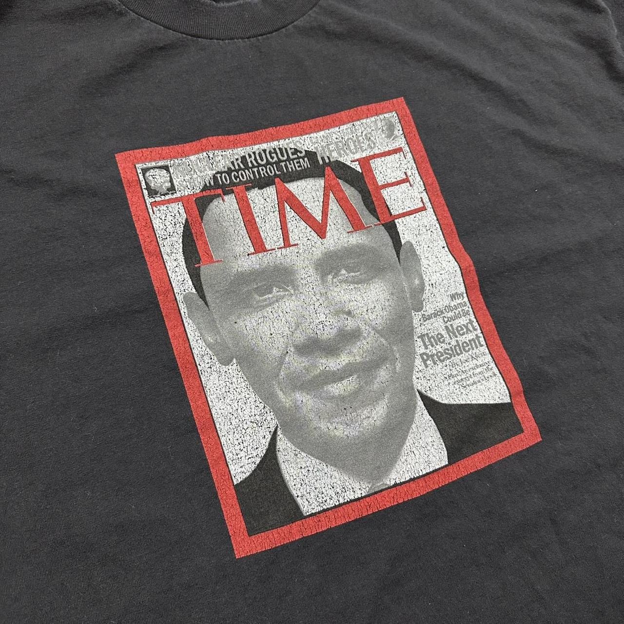 Alstyle Vintage 2000s Barack Obama Time Magazine Graphic Tee Size US XXL / EU 58 / 5 - 4 Thumbnail