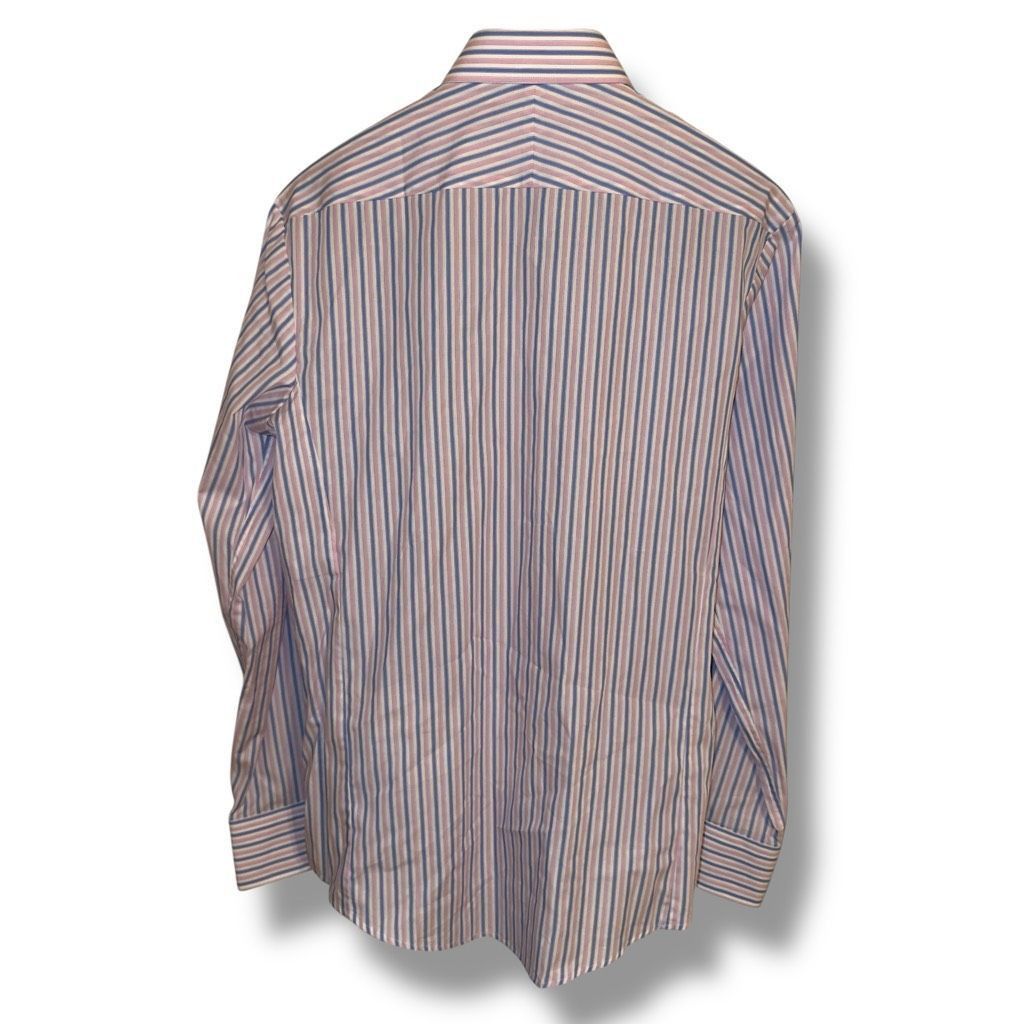 Thomas Pink NWT Thomas Pink Blue Slim Fit BRISTOW STRIPE fran Dress Shir Size US M / EU 48-50 / 2 - 8 Thumbnail