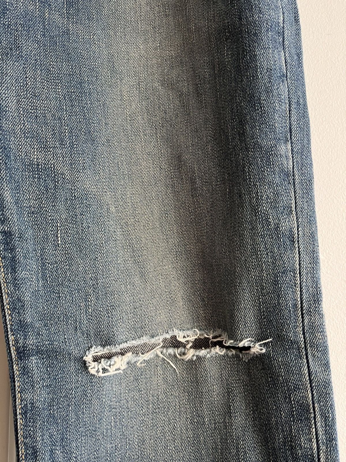 Hedi Slimane × Saint Laurent Paris × Yves Saint Laurent Saint Laurent Runway Sold Out Distressed Ripped Denim Jeans Size US 33 - 14 Thumbnail
