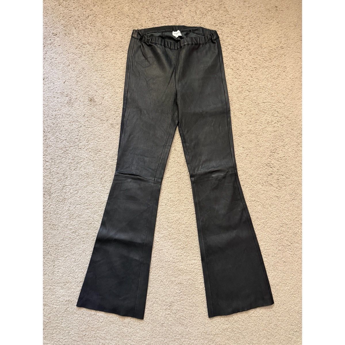EST’SEVEN PARIS LUXURY BLACK BOOTCUT LEATHER LEGGING
