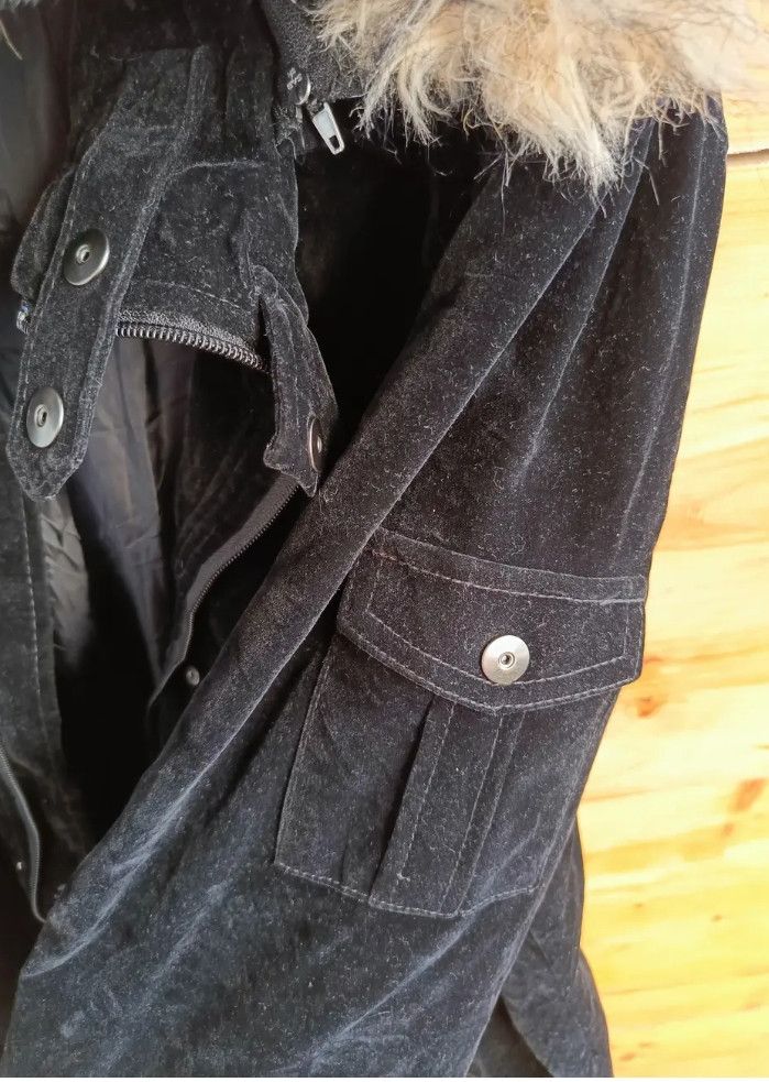 14th Addiction Black Fur Coat Velour Jacket Size US L / EU 52-54 / 3 - 5 Thumbnail