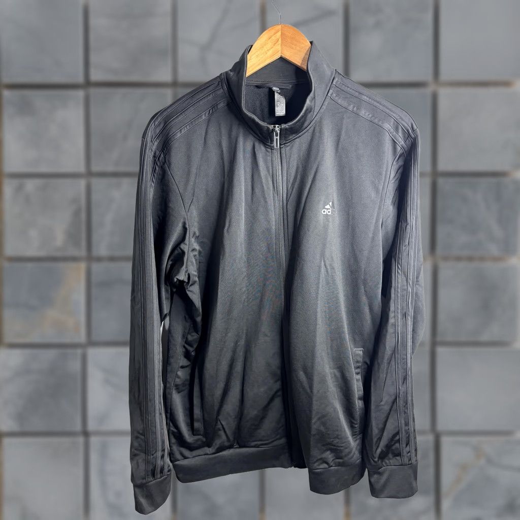 Adidas Adidas Track Jacket Mens Large Black Full Zip Primegreen 3-Stripes Athletic Size US L / EU 52-54 / 3 - 1 Thumbnail