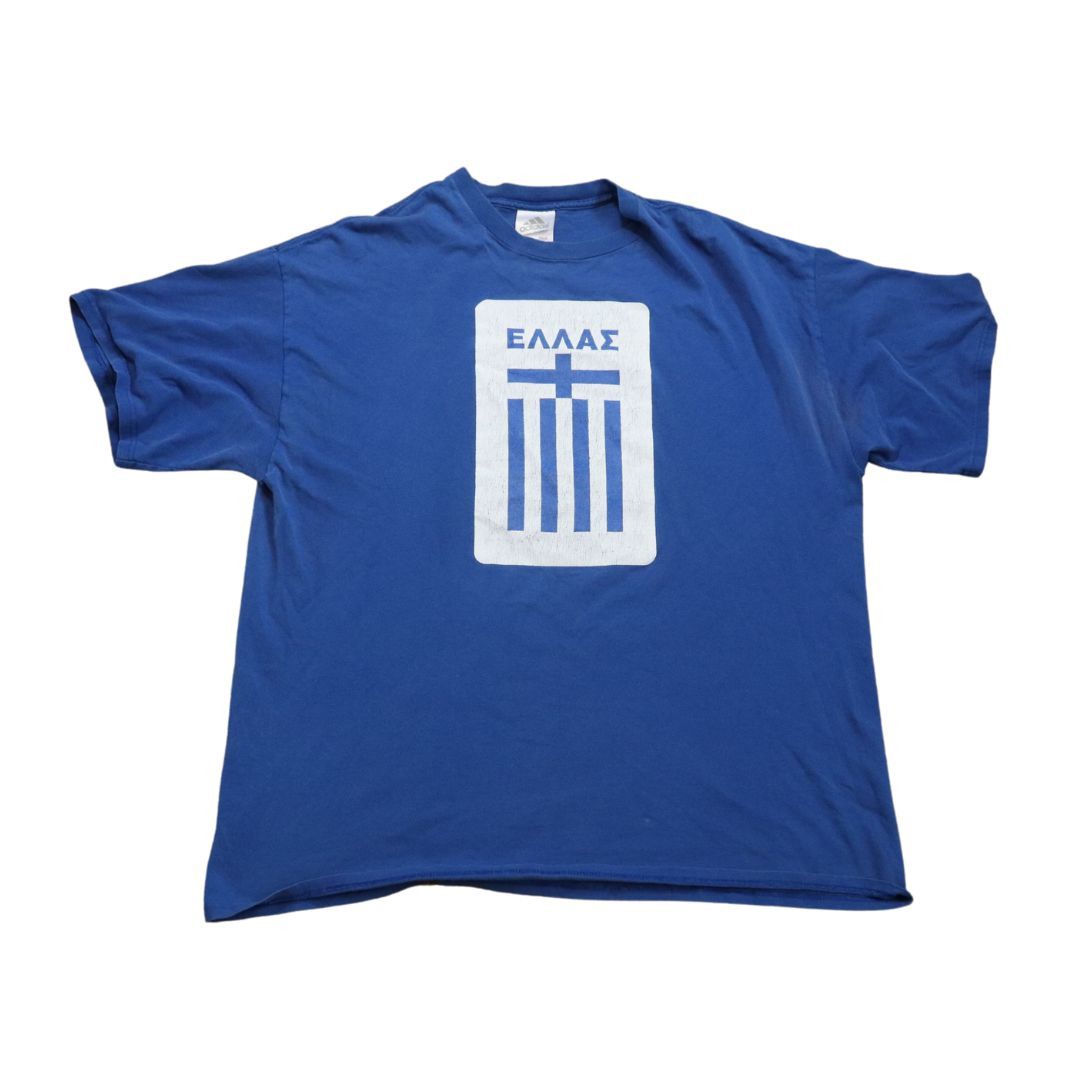 image of Adidas Greece Soccer Tee (Xl) in Blue, Men's