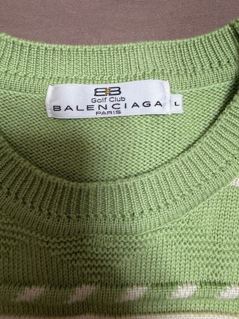 Balenciaga Balenciaga Light Green Knit Sweater Size US L / EU 52-54 / 3 - 2 Thumbnail