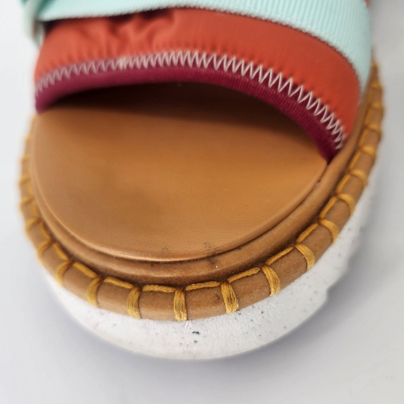 Chloe Chloé Lilli Multi-Strap Platform Sandals Orange/Teal EU 38 Size US 8 / IT 38 - 14 Thumbnail