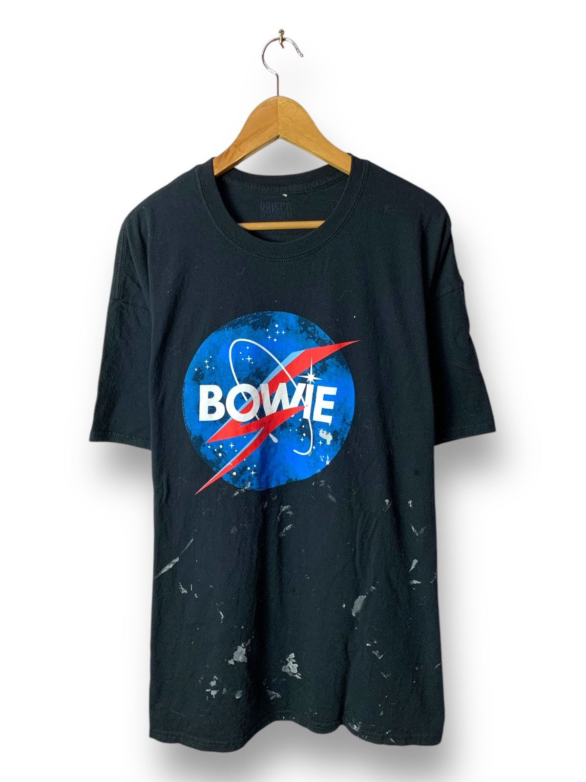 Band Tees 🔥 David Bowie Solo Singer Band Tees NASA Spoof Parody Size US XXL / EU 58 / 5 - 1 Thumbnail