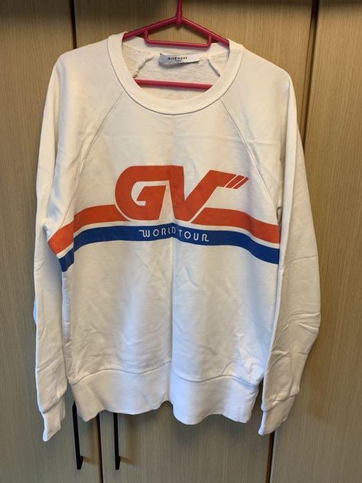 Givenchy white GV World Tour Logo Sweatshirt Grailed