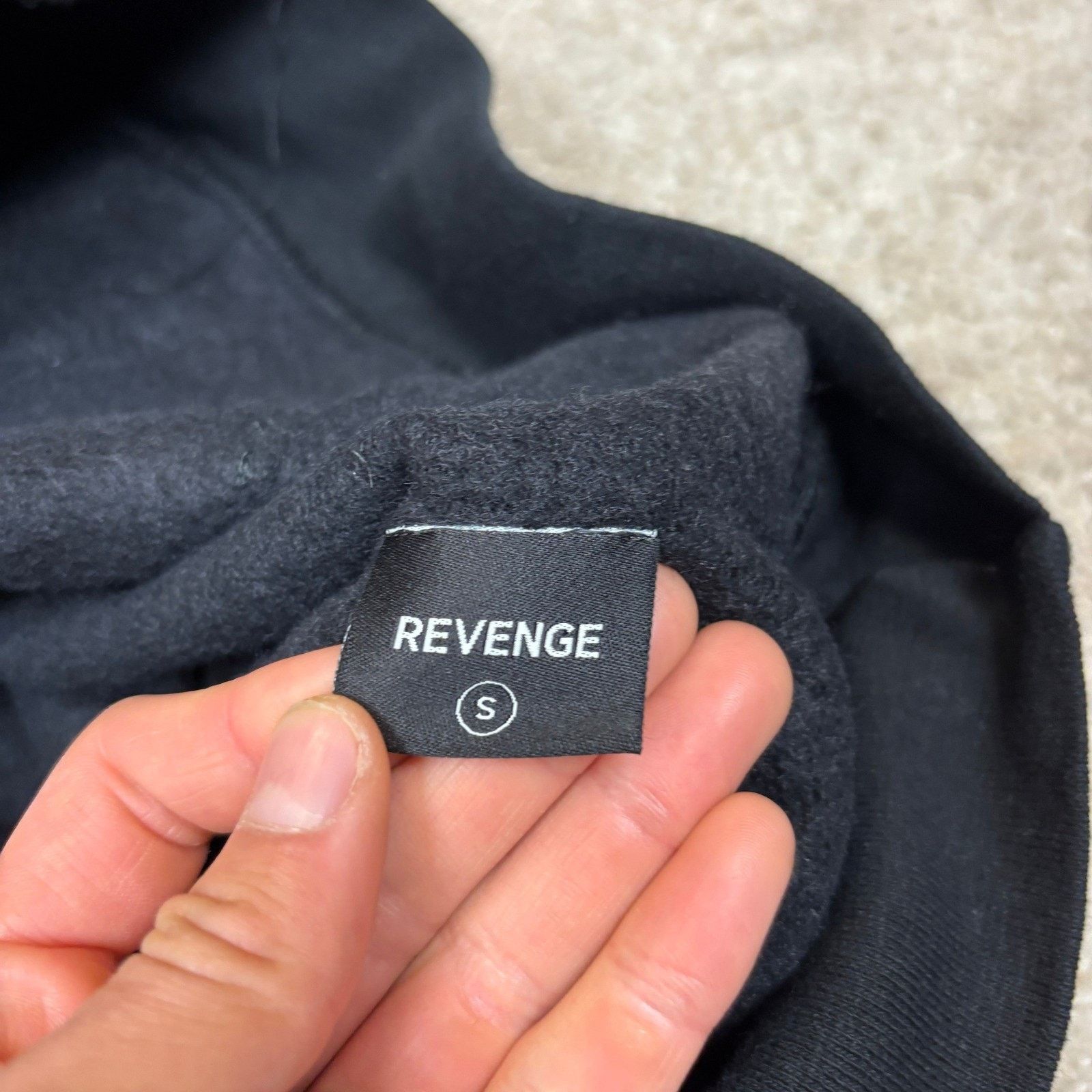 Revenge REVENGE Rhinestone Hoodie Mens Size S Black Streetwear Size US S / EU 44-46 / 1 - 6 Thumbnail
