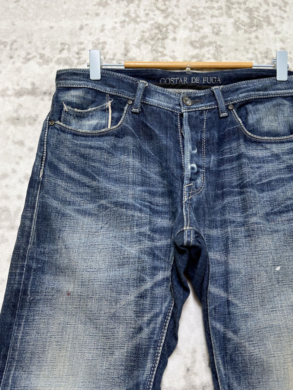 GOSTAR DE FUGA Vintage Gostar de Fuga Selvedge Claw Mark Whiskered Denim Size US 30 / EU 46 - 4 Thumbnail
