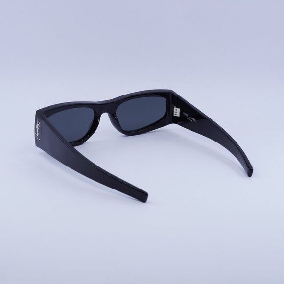 Saint Laurent Paris Saint Laurent SLM140 001 Sunglasses Black Rectangle Frame Size ONE SIZE - 11 Thumbnail