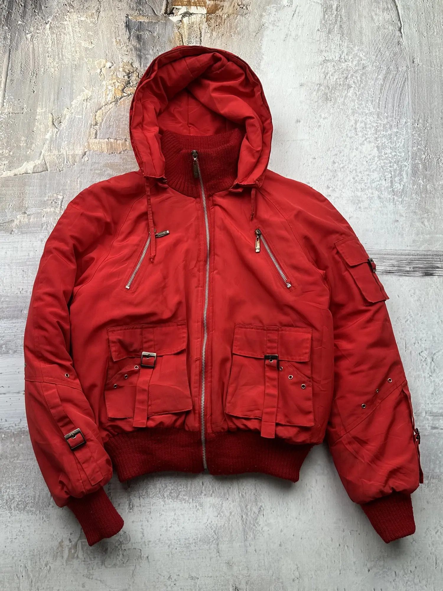 image of Avant Garde Vintage Bondage Amazing Jacket in Red, Women's (Size Medium)