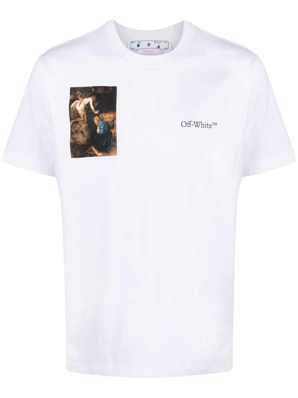Off-White o1gr1nt1124 Caravag Lute Slim S/S T-Shirt in White Size US XXS / EU 40 - 1 Thumbnail