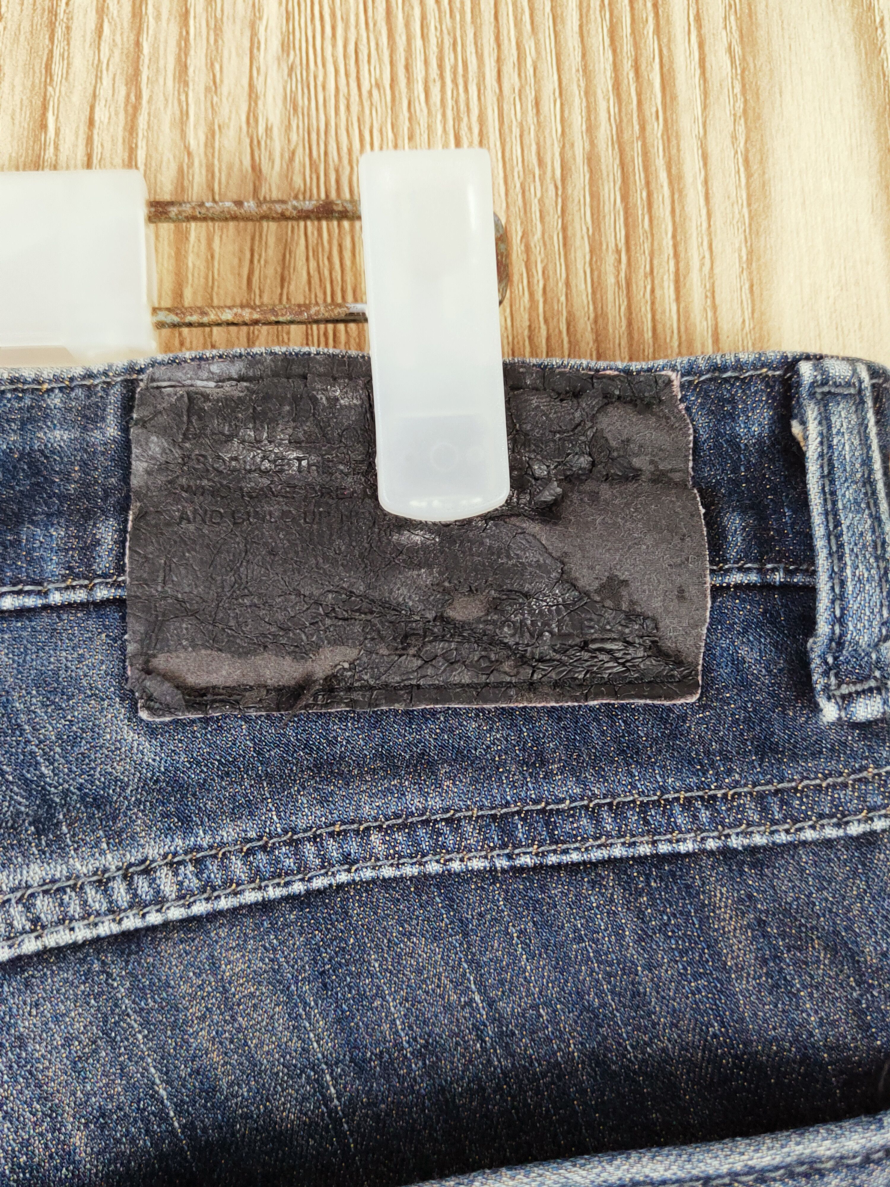 Edwin Edwin Dark Blue Distressed Ripped Jeans #W698 Size US 35 - 11 Thumbnail