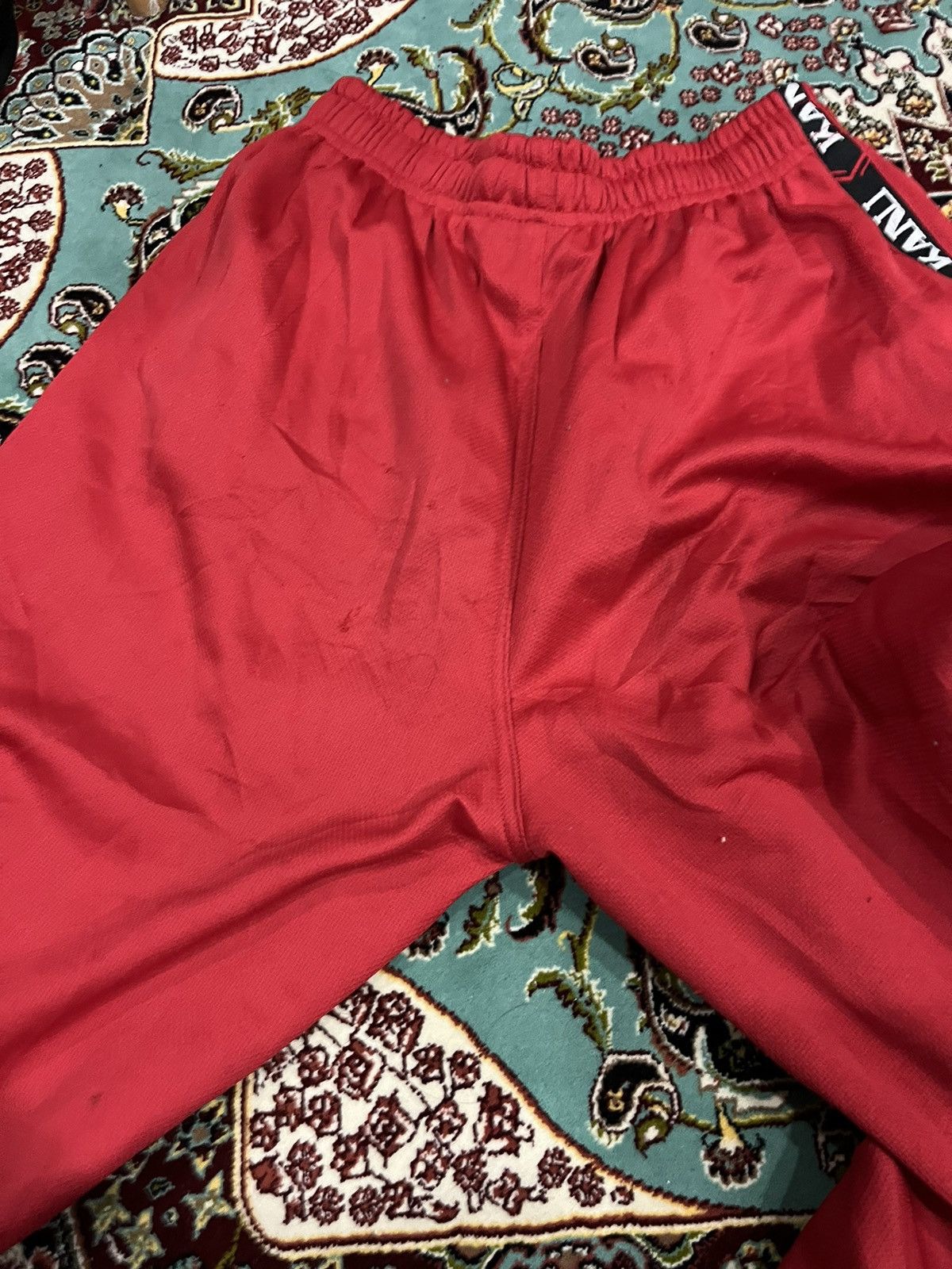 Karl Kani 💥Vintage 90s Culture Karl Kani Red Large Sweatpants Size US 34 / EU 50 - 5 Thumbnail