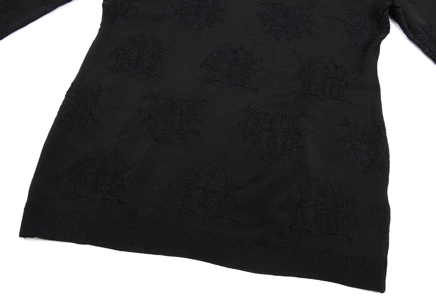 Jean Paul Gaultier Black Acrylic Stretch Embroidered Jacquard Knit, Size 48 Size US M / EU 48-50 / 2 - 6 Thumbnail