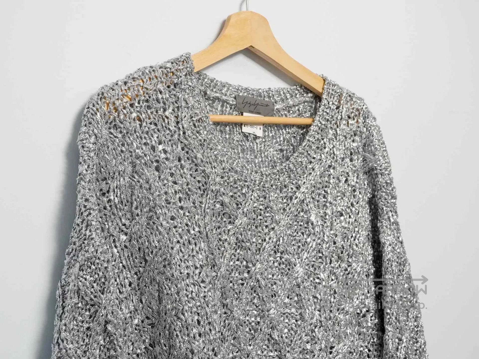 Yohji Yamamoto Yohji Yamamoto 80s Shimmer Diamond Knit Sweater. Size US M / EU 48-50 / 2 - 3 Thumbnail