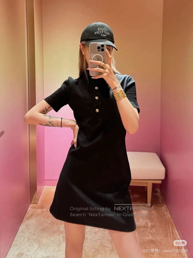 Louis Vuitton Louis Vuitton Black, dark print, full-print, print logo dr Size XS / US 0-2 / IT 36-38 - 9 Thumbnail