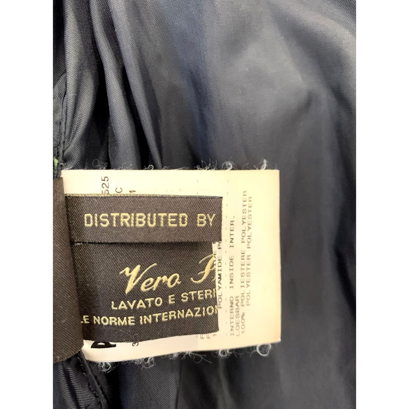 Vintage Post Card Italy Women's Quilted Puffer Coat Long JACKET L Black - Adult XL? (Original size L) Size L / US 10 / IT 46 - 4 Thumbnail