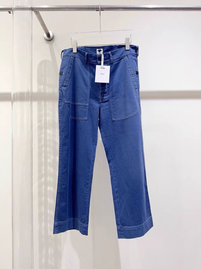 Dior blue denim pants with hole design-dmc Size US 38 / EU 54 - 1 Thumbnail