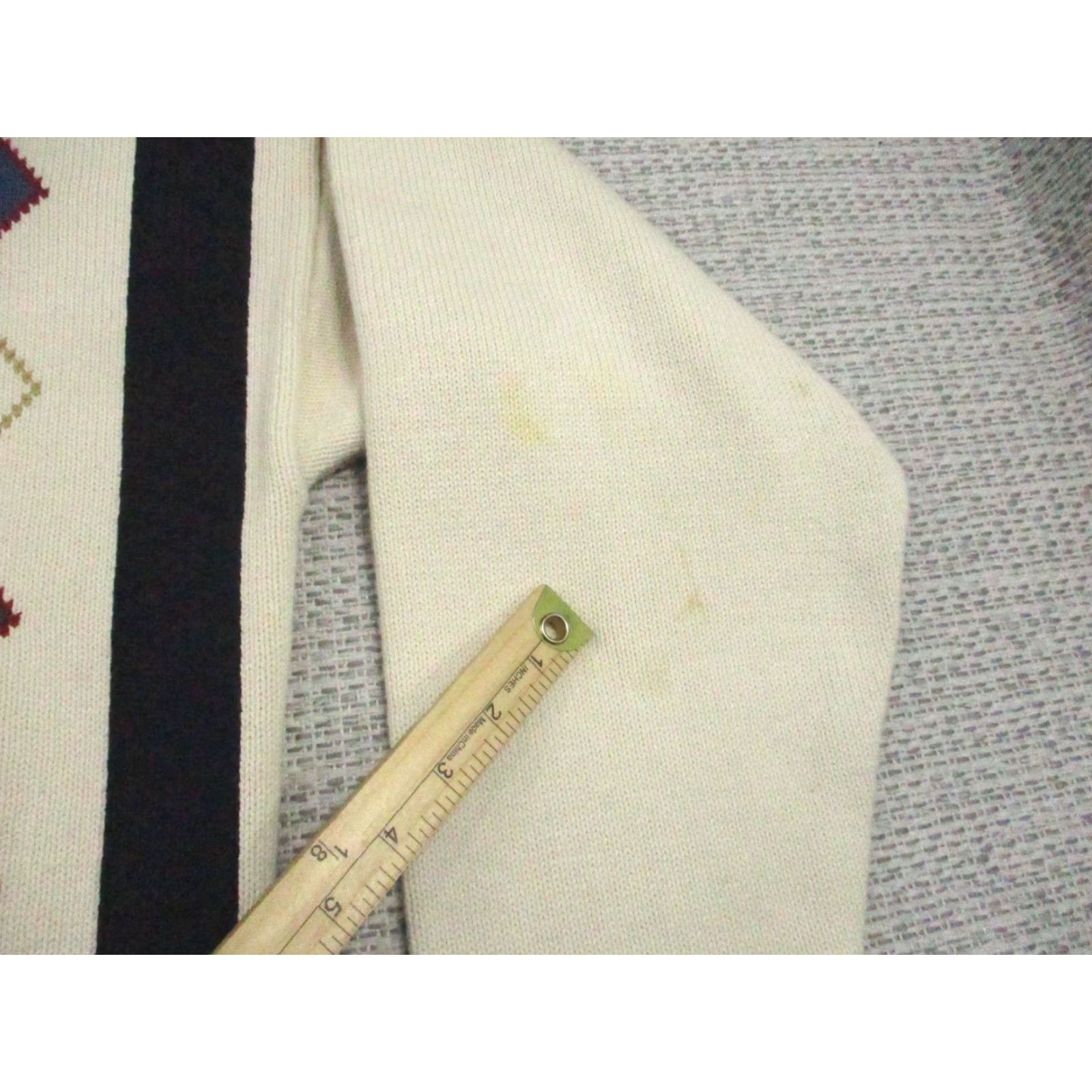 Jantzen VINTAGE Jantzen Sweater Mens XL Golf Argyle Cream Knit 100% Cotton 90s Size US XL / EU 56 / 4 - 6 Thumbnail