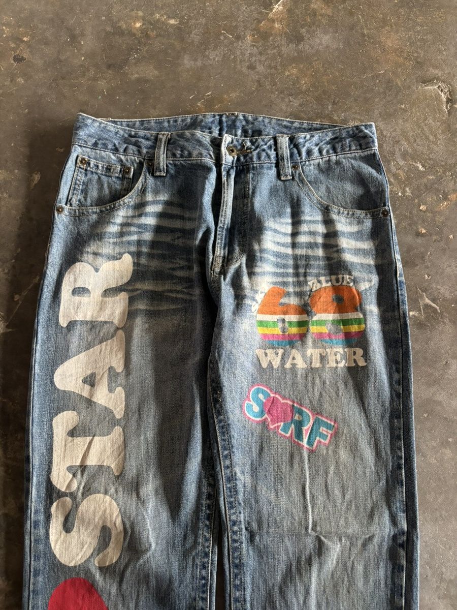 Hysteric Glamour CLONE DEVGRU Y2K I ❤️STAR PUNK JAPANESE ART PAINT Size US 34 / EU 50 - 2 Thumbnail