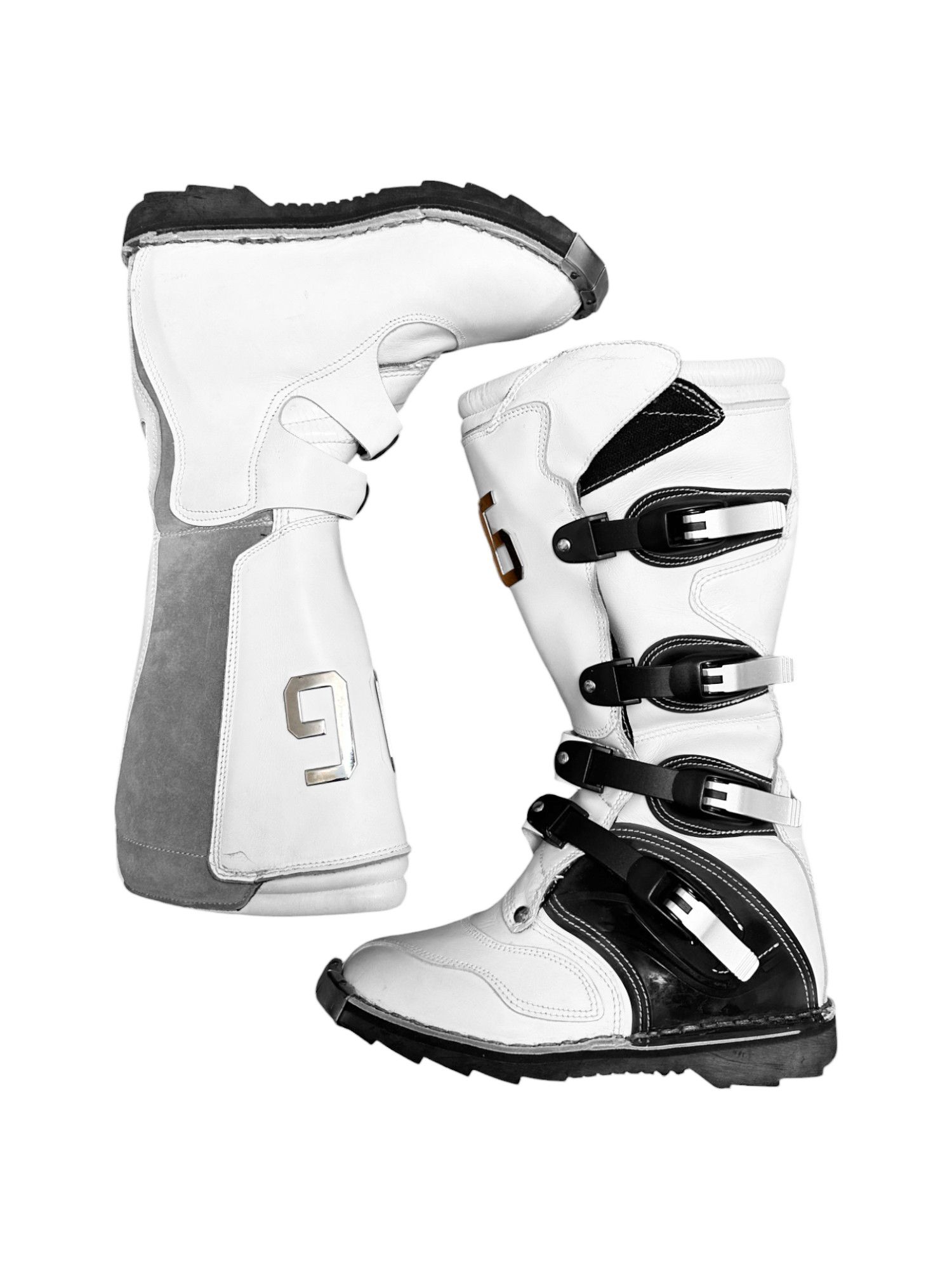Dolce & Gabbana F/W 2003 Moto Cross White Boots Size US 5 / IT 35 - 3 Thumbnail