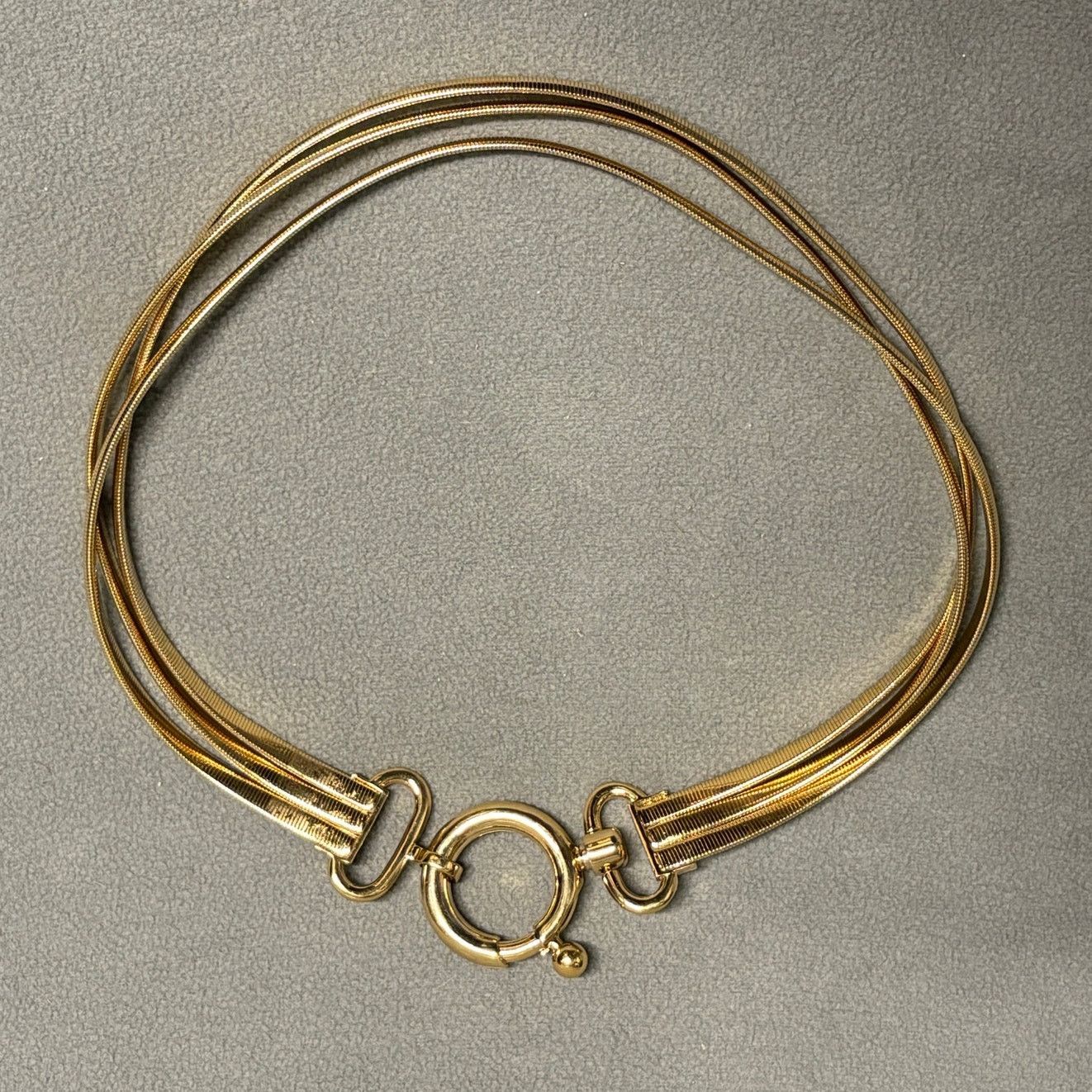 St. John St. John Gold Tone Triple Strand Chain Statement Belt Clasp Size ONE SIZE - 3 Thumbnail