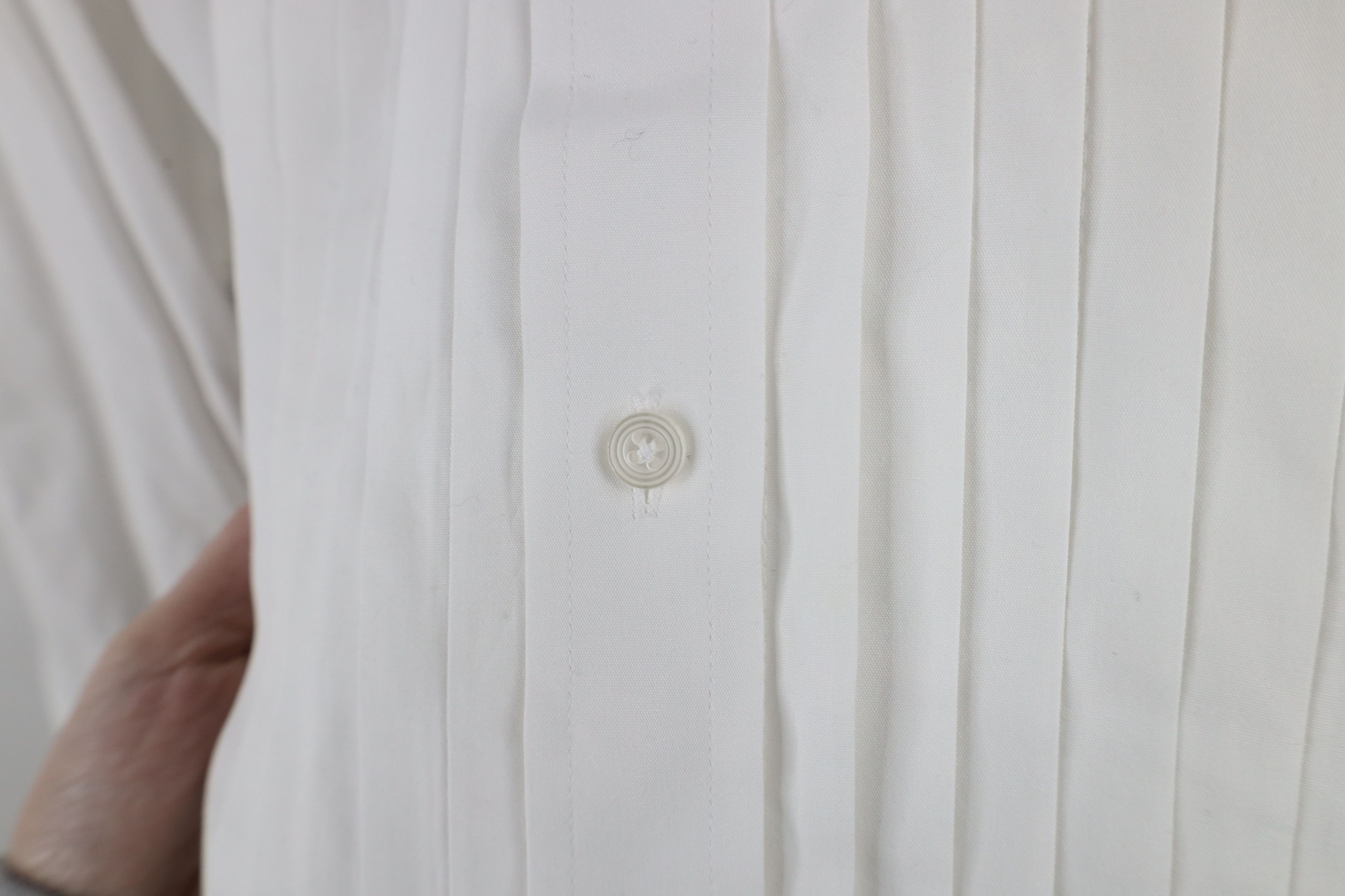 Vintage Vintage 90s Cotton Ruffled Prom Tuxedo Button Shirt White Size US M / EU 48-50 / 2 - 4 Thumbnail
