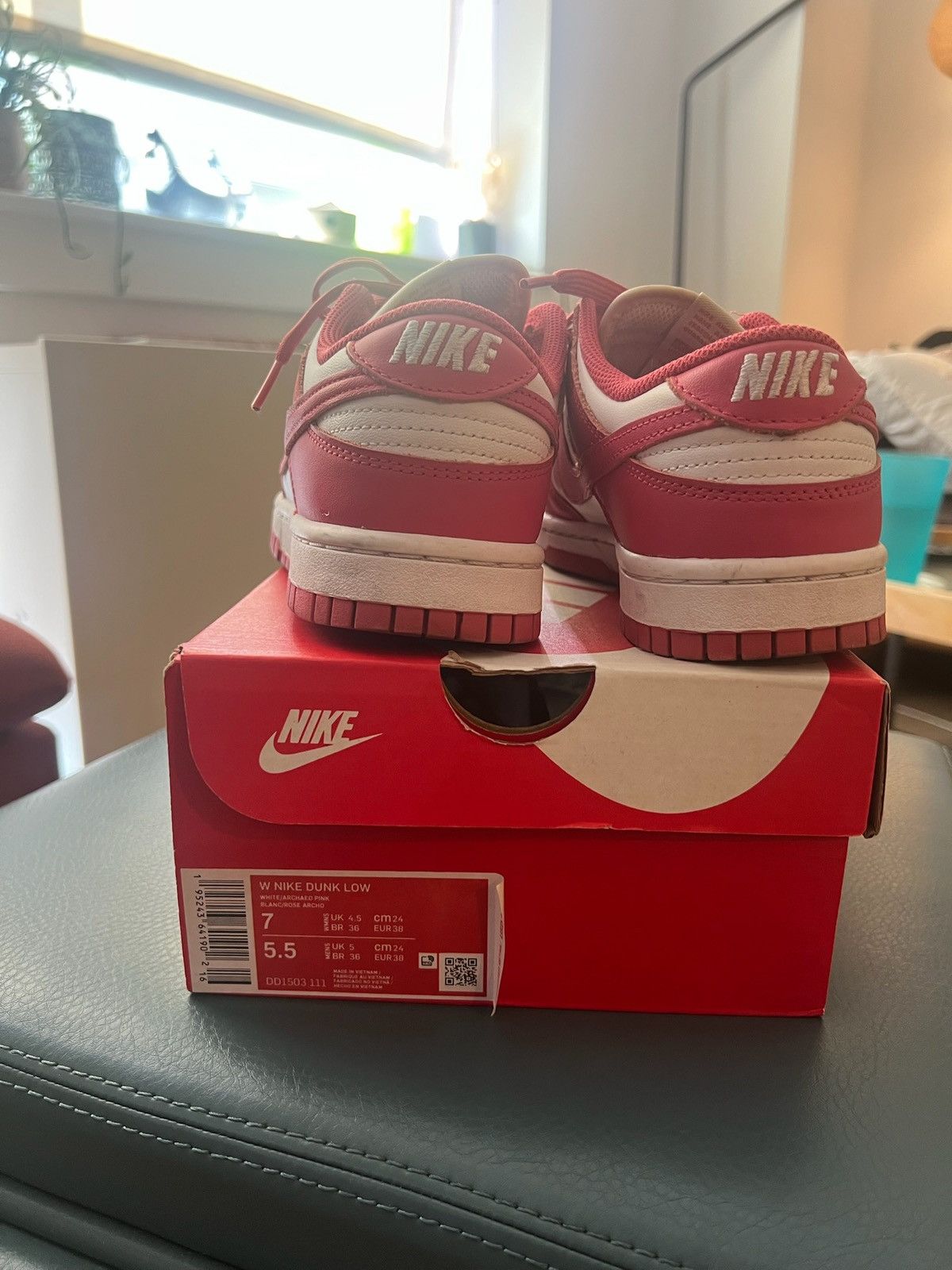 Nike Dunk Low Archeo Pink ( Women’s Sz 7) Size US 7 / IT 37 - 6 Thumbnail