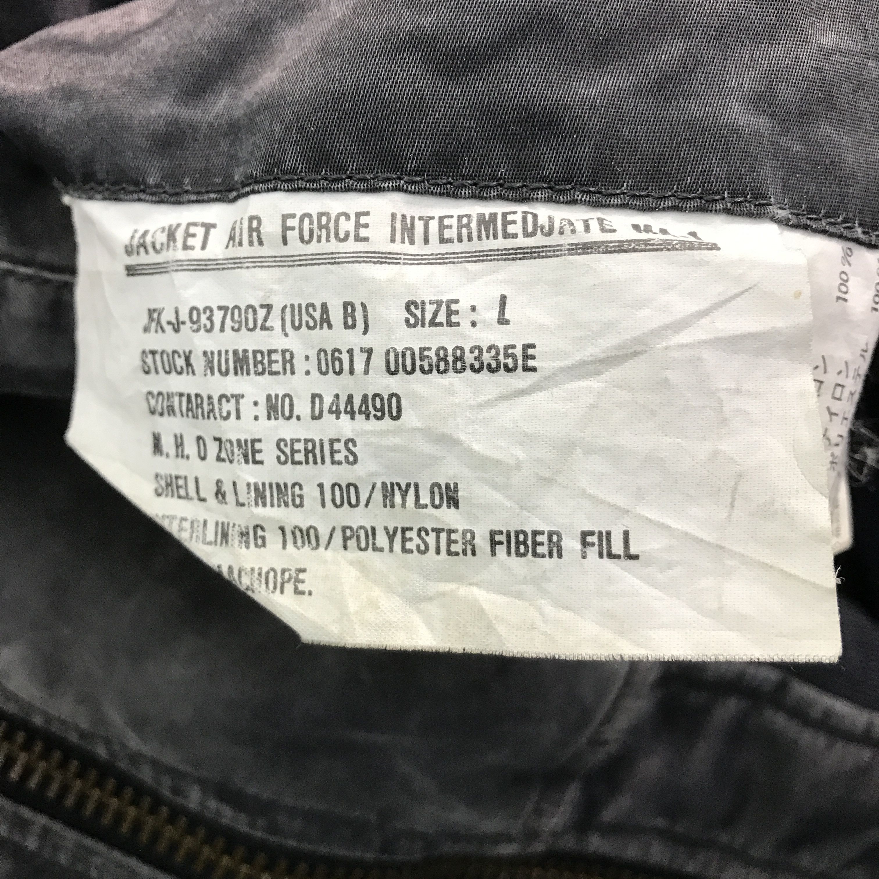 Japanese Brand Vintage air force intermediate Ma-1 Bomber jacket Size US L / EU 52-54 / 3 - 12 Thumbnail