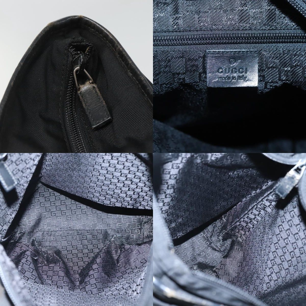 Gucci GUCCI Handbag Nylon Black Silver 019 019 Size ONE SIZE - 11 Thumbnail