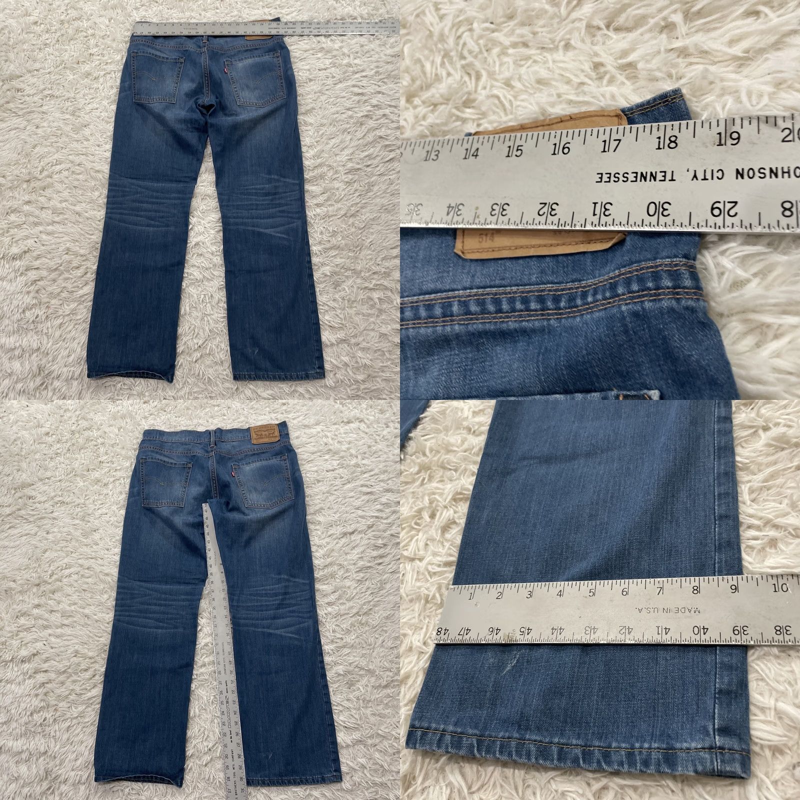 Levi's VINTAGE Levi's Jeans 514 Jeans Men 36x32 Blue Straight Wash Denim 36 Size US 36 / EU 52 - 8 Thumbnail