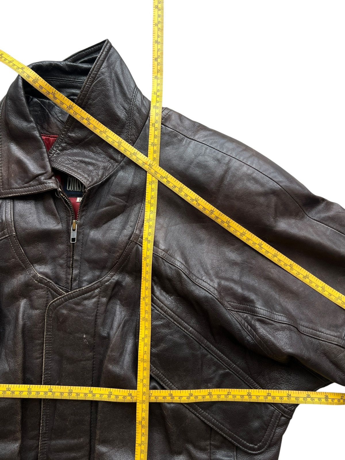Vintage Vintage 90s Robert Dark Brown Bomber Leather Jacket Size US L / EU 52-54 / 3 - 13 Thumbnail