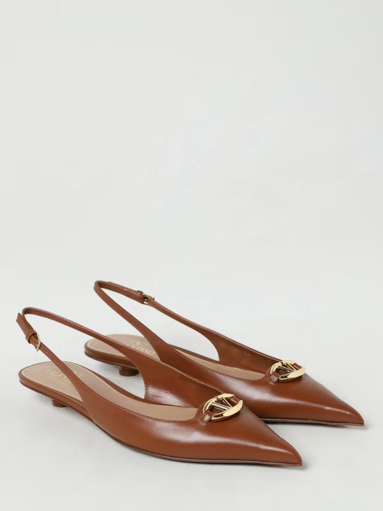 Valentino o1s22i1n0924 Slingback Vlogo Ballerina Flats in Brown Size US 8 / IT 38 - 2 Thumbnail