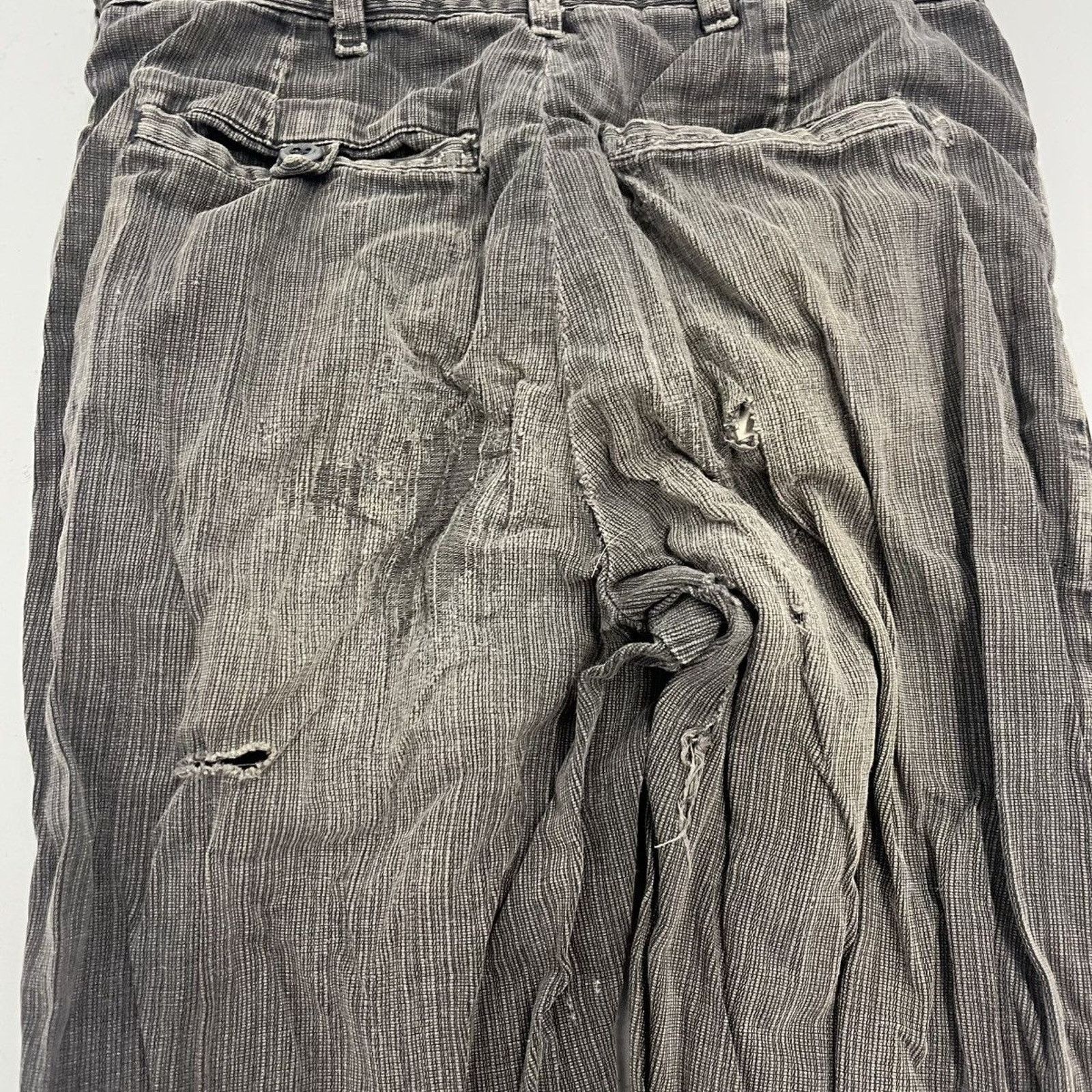 Other Vintage 50s Black Pique Sanforized Cotton Chinos 24x24 Size 24" / US 00 / IT 34 - 5 Thumbnail