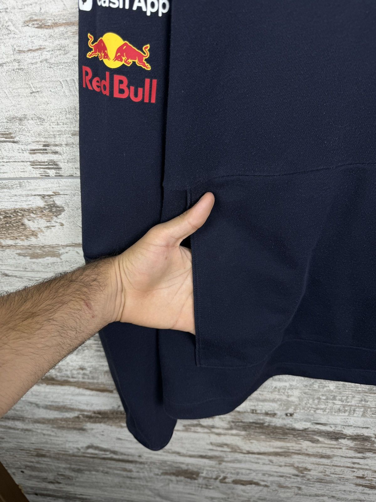 Mens Vintage Puma Red Bull racing hoodie Mobil jacket