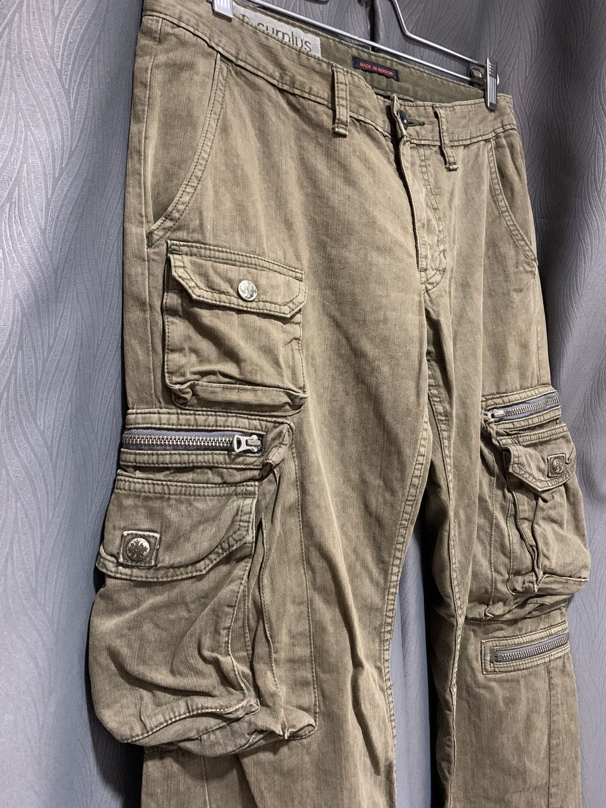 Japanese Brand Surplus Low rise multi pockets bootcut cargo pants Size US 32 / EU 48 - 5 Thumbnail