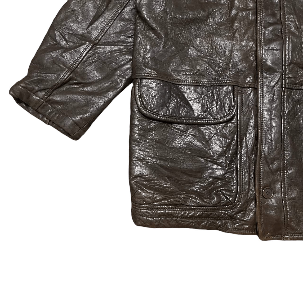 Adolfo Dominguez Vintage Adolfo Dominguez Sheepskin Leather Jacket Size US L / EU 52-54 / 3 - 3 Thumbnail