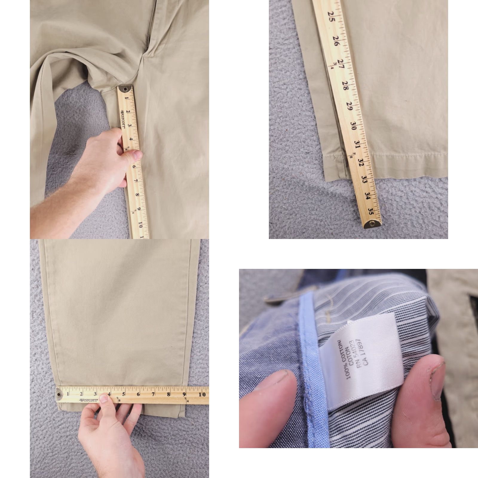 Banana Republic VINTAGE Banana Republic Pants Mens 34x33 Brown Emerson khaki Chino Dress Casual Size US 34 / EU 50 - 8 Thumbnail