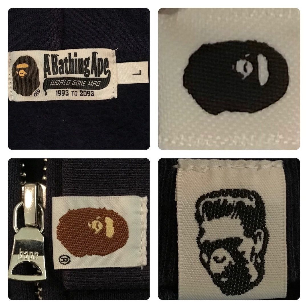 Bape BAPE WGM Shark Full Zip Hoodie Navy a bathing ape Size US L / EU 52-54 / 3 - 8 Thumbnail