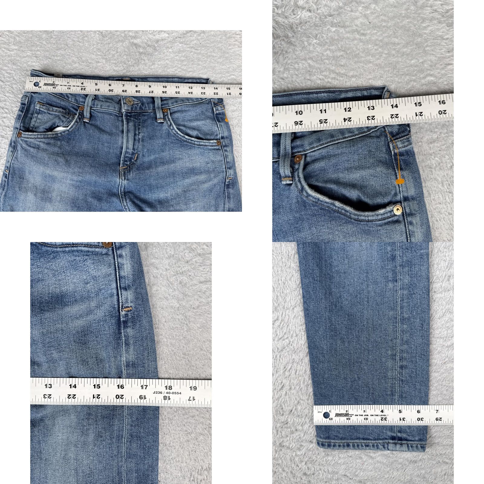 Citizens Of Humanity Citizens Of Humanity Jeans Straight Womens 26 Blue Mid Rise Stretch Denim 26x26 Size 26" / US 2 / IT 38 - 9 Thumbnail