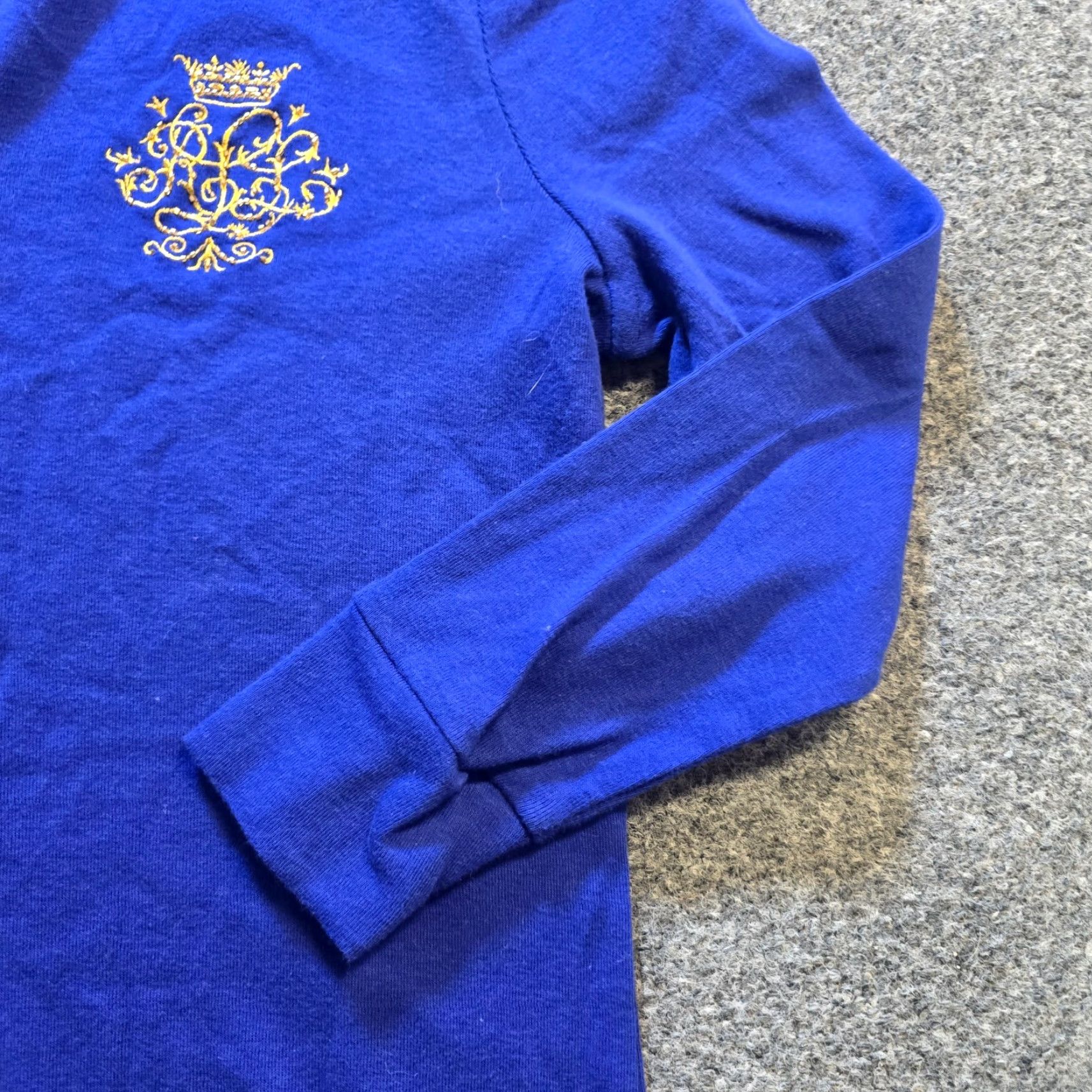 Ralph Lauren Lauren Ralph Lauren Top Womens S Blue Henley Embroidered Preppy Casual Size S / US 4 / IT 40 - 5 Thumbnail