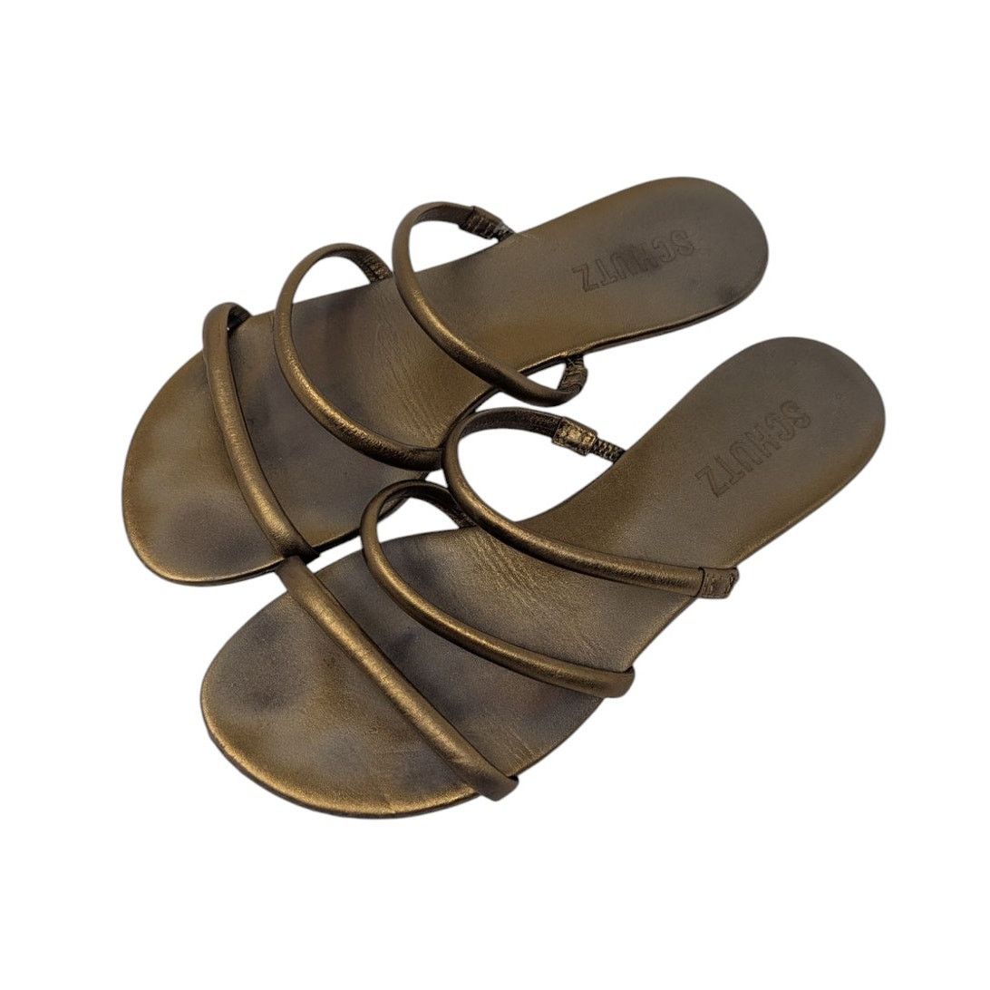SCHUTZ Schutz Flat Gladiator Slip On Sandal Gold Size 6.5 Size US 6.5 / IT 36.5 - 8 Thumbnail