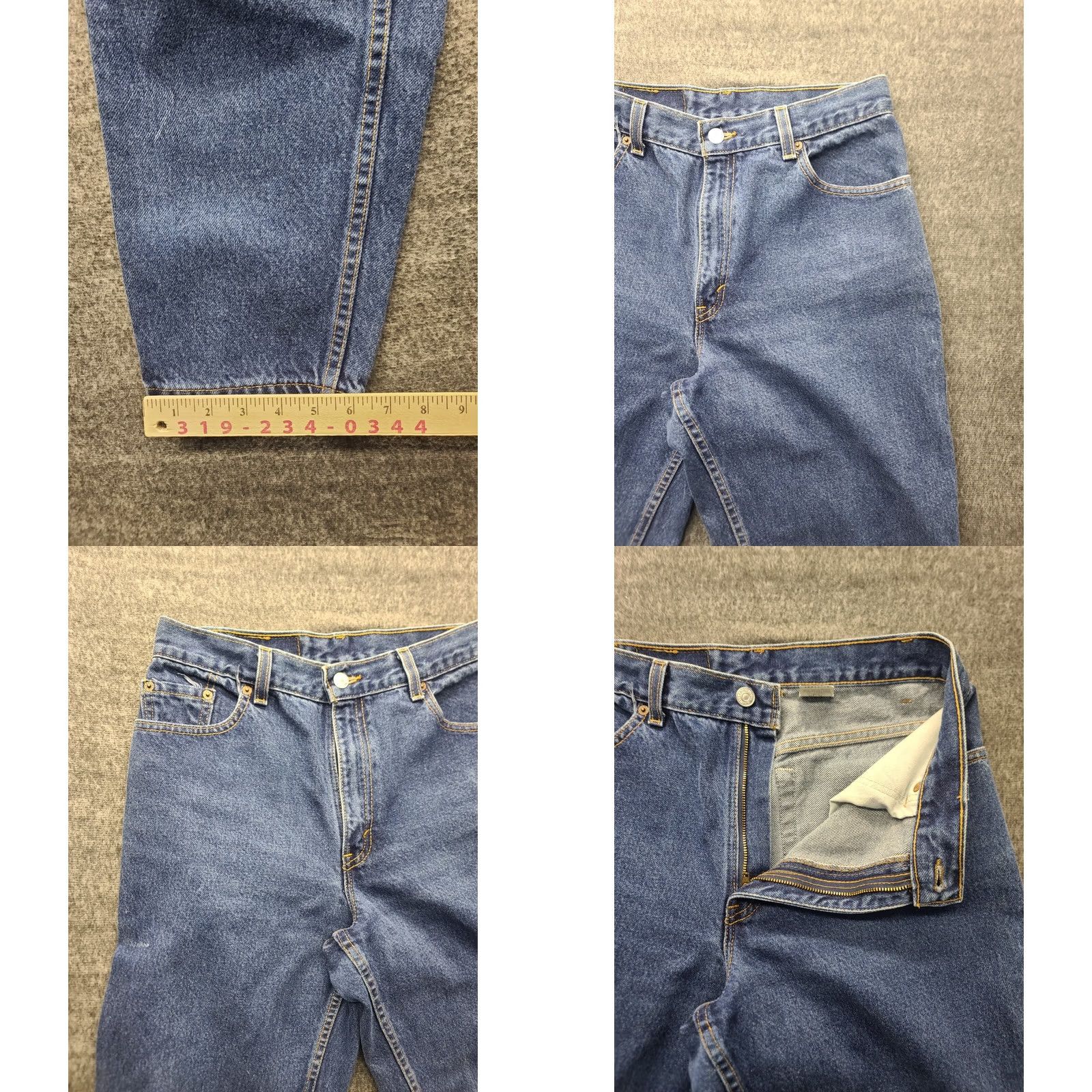 Levi's VINTAGE Levi's 550 Jeans Womens 10 Relaxed Tapered 28x28 Blue USA 90s Grunge Retro Mens Women Girls Size 32" / US 10 / IT 46 - 8 Thumbnail