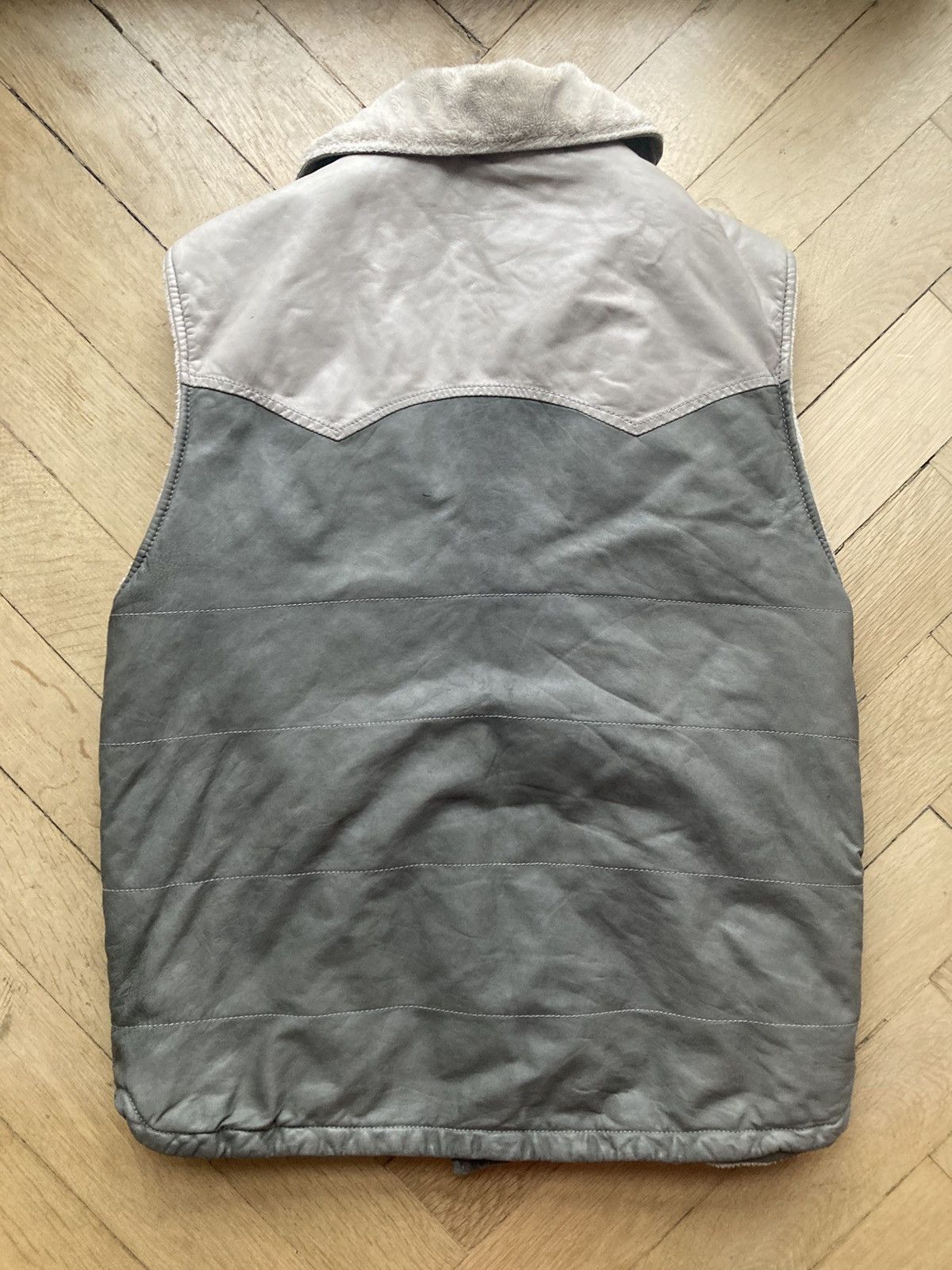 Giorgio Brato Giorgio Brato grey leather vest warm and cozy Size US M / EU 48-50 / 2 - 4 Thumbnail