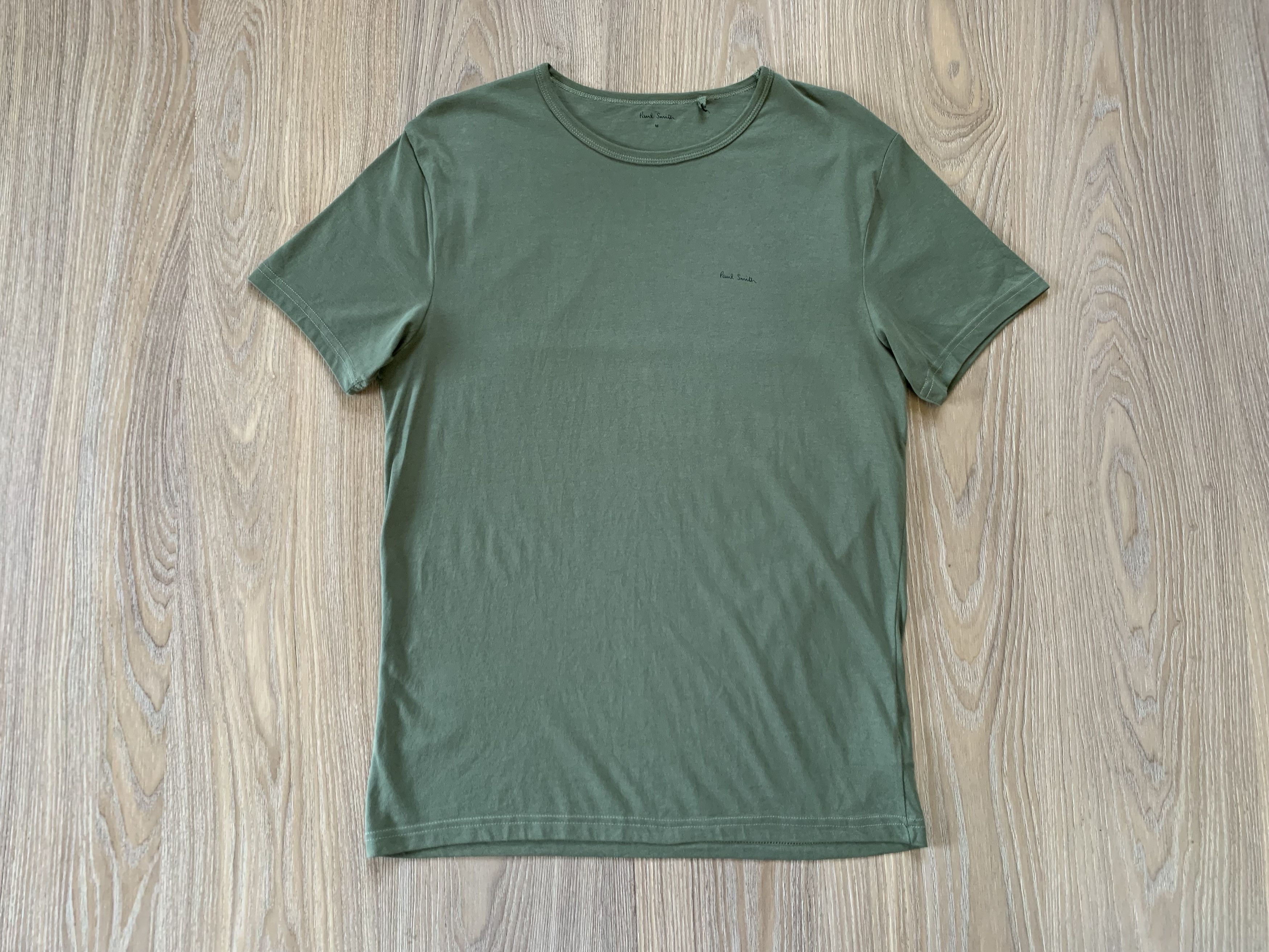Designer × Paul Smith Paul Smith Khaki Cotton Basic T Shirt Size US M / EU 48-50 / 2 - 2 Thumbnail