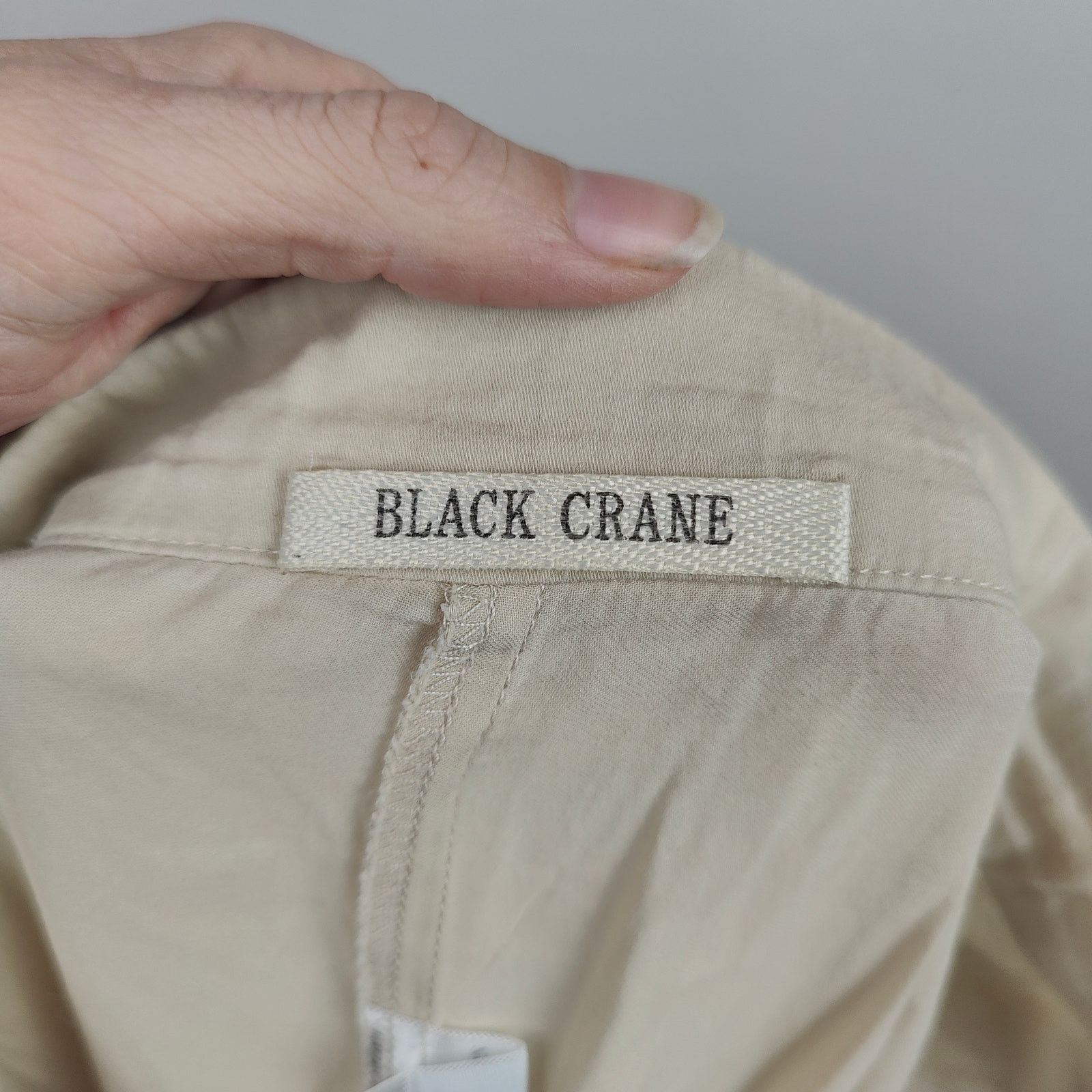 Black Crane Black Crane Pants Womens XS Cream Wide Leg Pleated Size 26" / US 2 / IT 38 - 8 Thumbnail