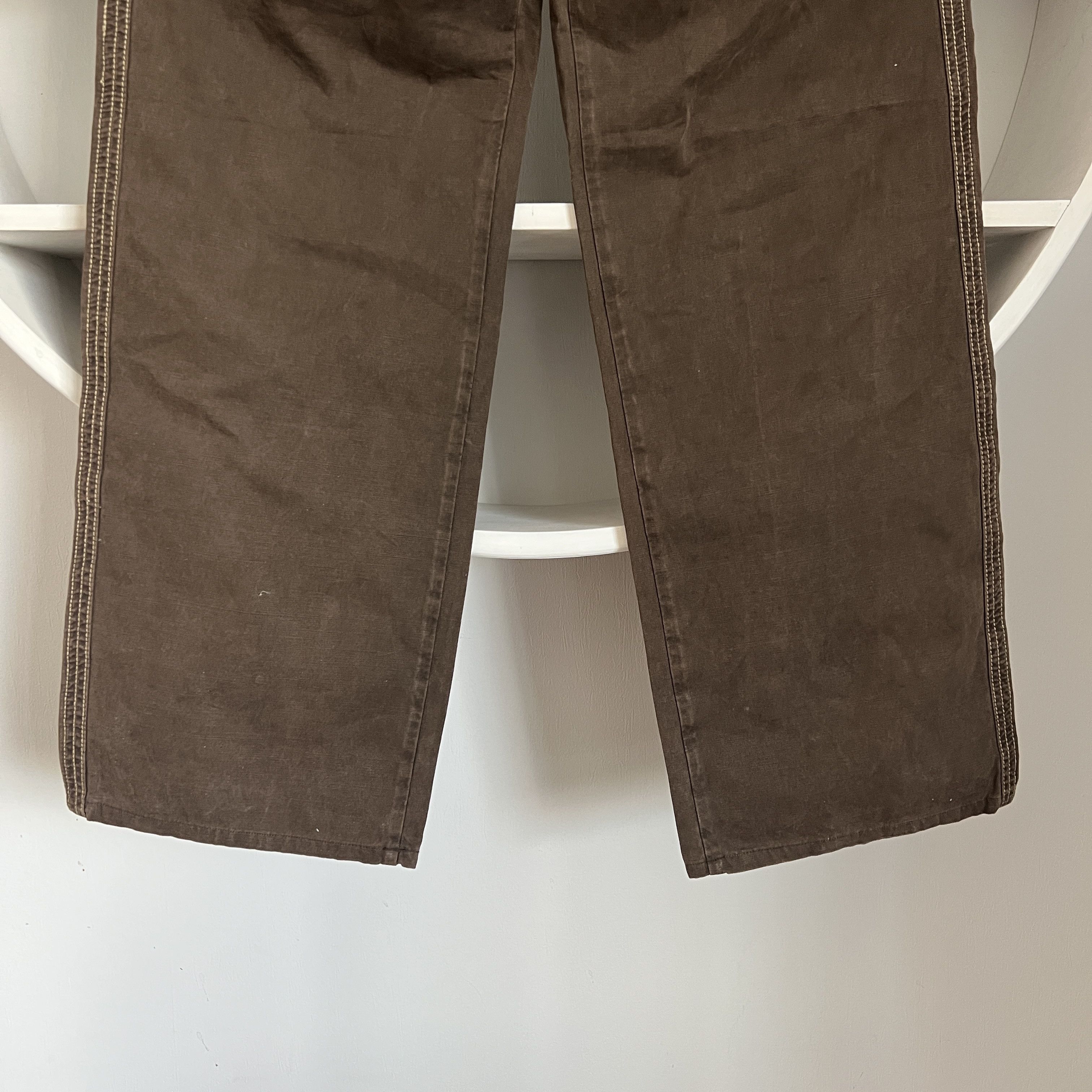 Japanese Brand Vintage TAKE TWO Wide Brown Pants Y2K Japanese Style Size US 34 / EU 50 - 6 Thumbnail