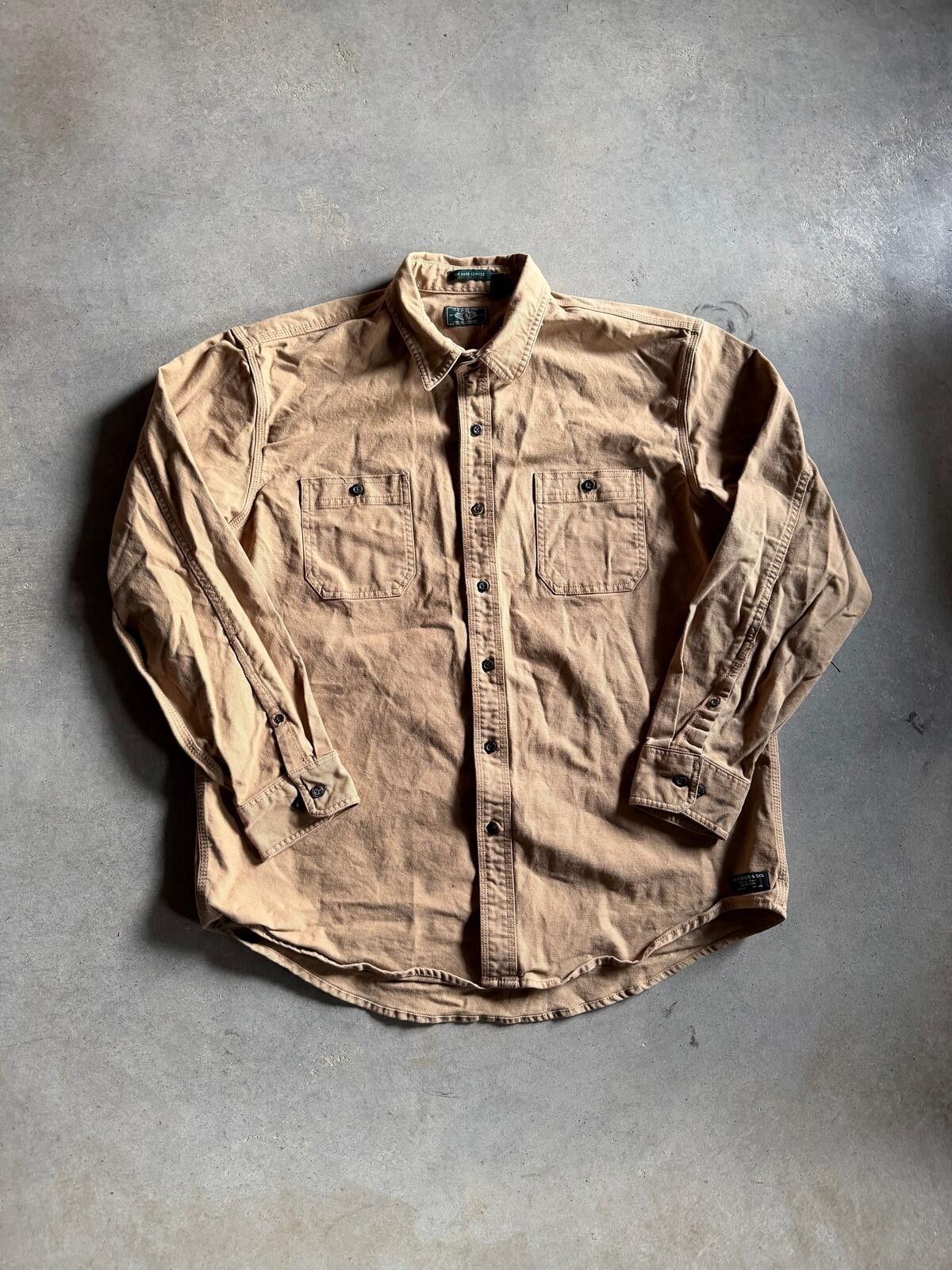 G.H. Bass & Co. G H Bass Khaki Button Up Shirt Sz XL Size US XL / EU 56 / 4 - 1 Thumbnail