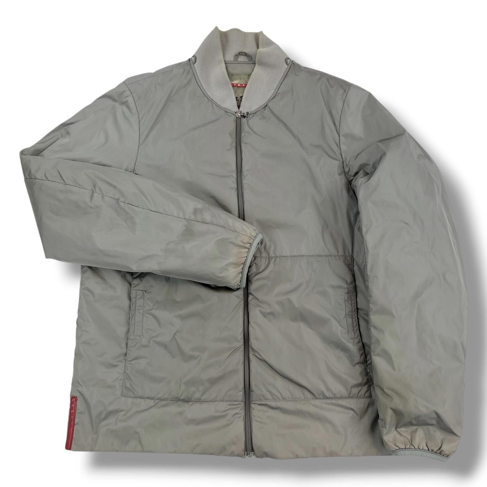 Prada Prada Sport Grey Padded Bomber Jacket Size US M / EU 48-50 / 2 - 2 Thumbnail